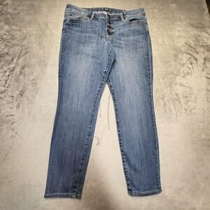 Gap Jeans Womens 31 Blue Light Wash Skinny Slim Denim Legging Stretch Pockets